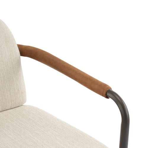 Modern Dining Chair Set With Durable Iron Frame And Comfortable Fabric Upholster