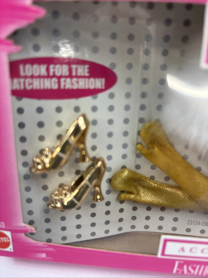 Барби Fashion Avenue аксессуары золотой набор 20963 1998 Mattel новый нераспакованный - Изображение 3 из 4