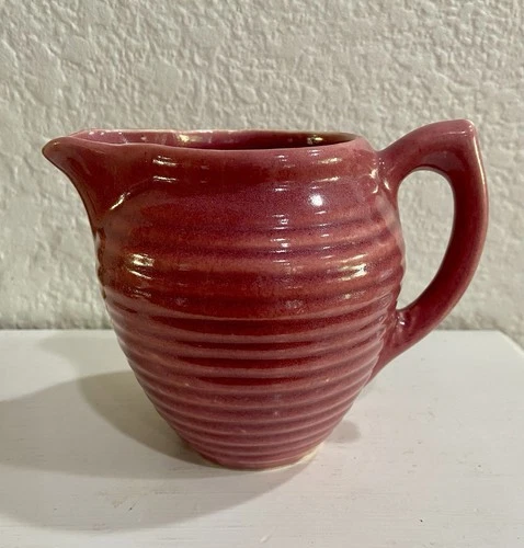 Hull Pottery Stoneware Ring Ware Pitcher Mauve USA