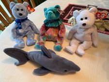 Ty Beanie Babies Halo the Angel Bear Toy plus 3 other beanies