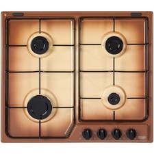 DE LONGHI YTF46ASV PIANO COTTURA 4  FUOCHI A GAS 60 CM TERRA DI FRANCIA