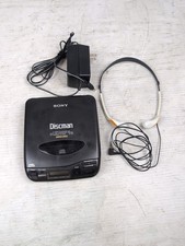Sony Discman D-33 Mega Bass Portable CD Player AC Adapter Headphones - Works