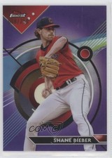 2023 Topps Finest Purple Refractor 68/250 Shane Bieber #28 6u5
