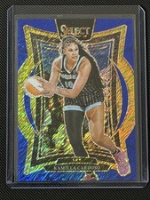 2025 Panini Select WNBA #7 Kamilla Cardoso Blue Shimmer Prizms FOTL 4/7