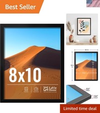 Classic 8x10 Black Wall Frame with Durable Plexiglass - Vertical/Horizontal Use