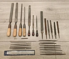Mixed Nicholson USA Flat Triangle Round Metal File Files Rasp Assorted Lot