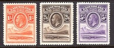 BASUTOLAND- SC. #7-9 1933 GEORGE V 1sh-2sh6-5sh -MINT-CAT. $131.75