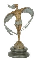 Bronzeskulptur Mann Mit FlüGeln Replikat Retro Design Dekoration