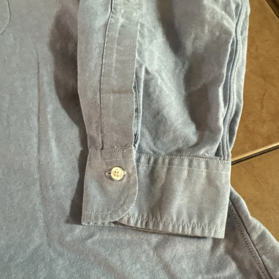 Camisa Oxford Brooks Brothers Hecha en EE. UU. Vintage Abotonada en Azul Talla 16.5-4 Foto 2 de 4