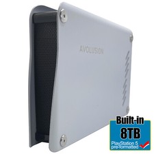 Avolusion PRO-M5 8TB USB 3.0 External Gaming HD for PS5 (WHITE) 2 YR WARRANTY