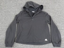 Adidas Hoodie Womens Small Black Long Sleeve Hooded Sweatshirt Pullover