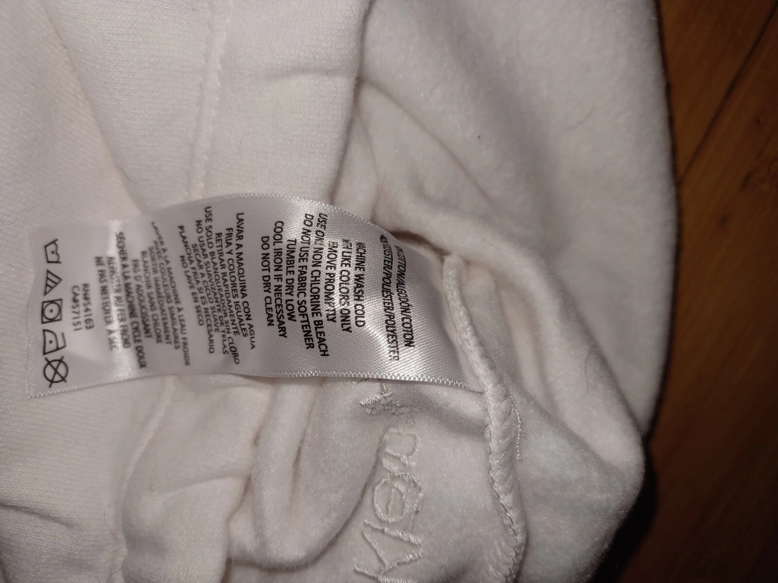 OFF WHITE Felpa con cappuccio Calvin Klein Proformance cropped