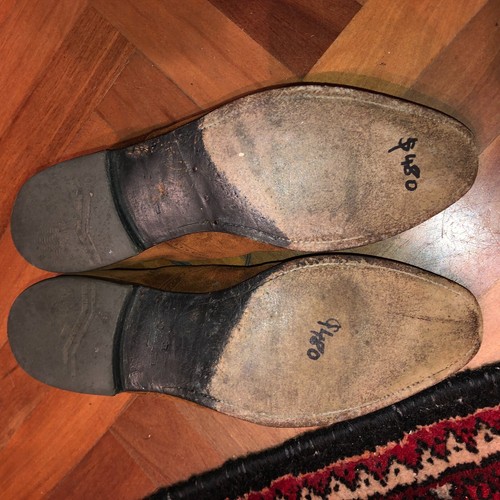 JOHN LOBB Brown Suede Shoes oxford UK 9 or 9.5 Brogues vintage leather church's - Picture 4 of 23