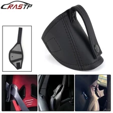JDM Leather Car Bucket Seat Belt Guide Safety Seat Belt Holder Protector