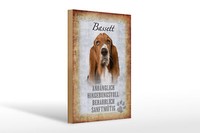 Holzschild Spruch 20X30 Cm Bassett Hund Geschenk Holz Deko Schild Wooden Sign