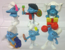 Smurfs Happy Meal 2011 Figures Lot of 6 Toys Mc Donald's