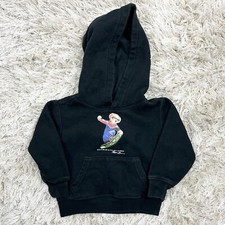 Polo Ralph Lauren Snowboarding Polo Bear Graphic Black Hoodie Size 2T