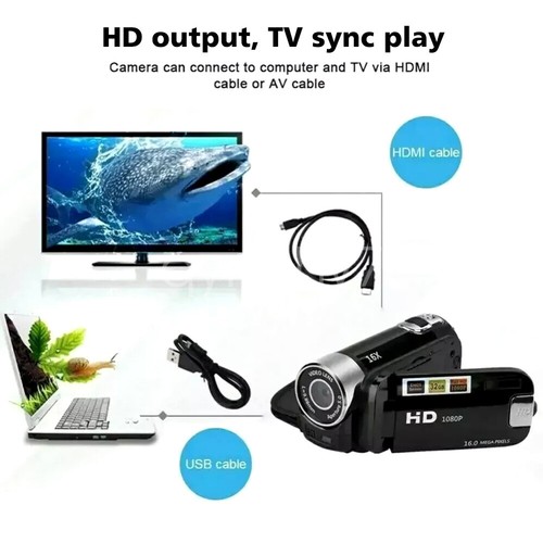 Digital Camera HD 1080P Video Cam 16MP 2.7'' Rotatable Screen 16X Zoom Camcorder - Picture 17 of 30