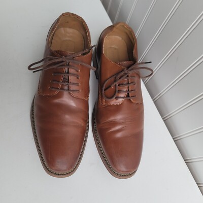 415gto Joseph Abboud brown leather oxfords Joseph Abboud Plain Toe Oxford Leather Shoes Mens 9.5 D Tan  main image 4