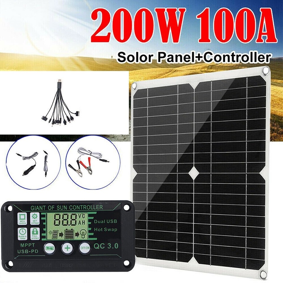 Solar Chargers Outputs RV Boat Outdoor Solar Panel Kit Solar Street