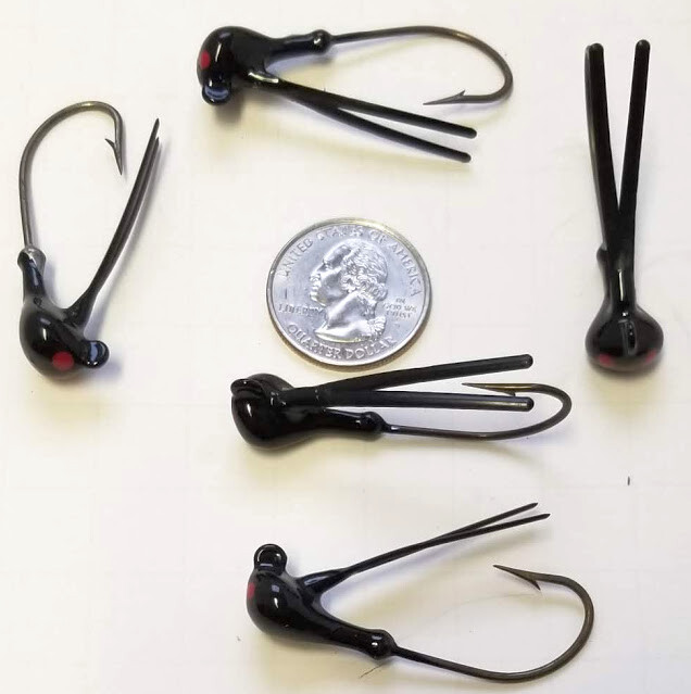 25 Weedless Jig Heads 1/4 oz V Weed Brush Guard Bass Swim Bait Eagle