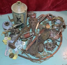 Steampunk Assemblage Art Pieces Mixed Media Rusty Iron Metal Parts 12 pounds