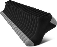 10 Pairs Mens Cushion Ankle Socks Men 10 Pack Low Cut Comfort Breathable Casual