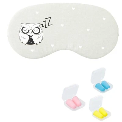 ULTRABYEASYPEASYSTORE Owl Plush Eye Sleep Mask + Reusable Soothing Hot/Cold Headache Relief Gel Mask