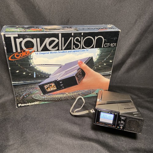 Panasonic Travelvision CT101 World’s Smallest CRT Color TV Works RARE