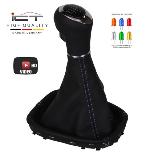 LED ICT shift gear knob for Opel Vauxhall Corsa D/E Adam leather thread