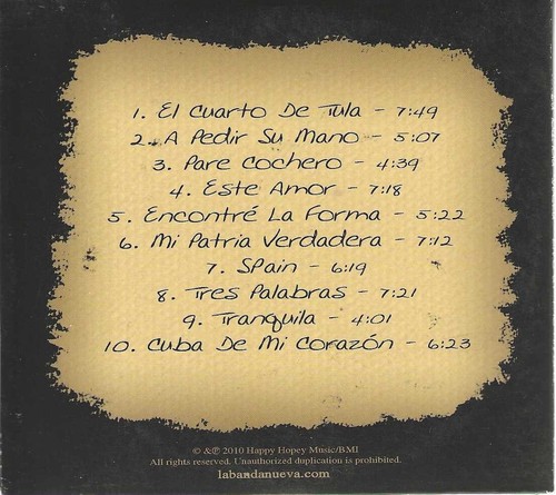 La Banda Nueva "Live at the Alvord" CD, 2010, Ten Tracks, Yazmin Bowers - Imagen 2 de 2