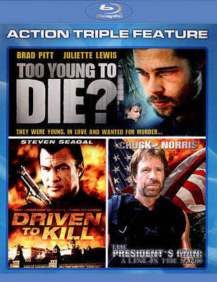 ACTION TRIPLE FEATURE: 2 Young 2 Die/Driven 2 Kill/The President's Man NEW--1B