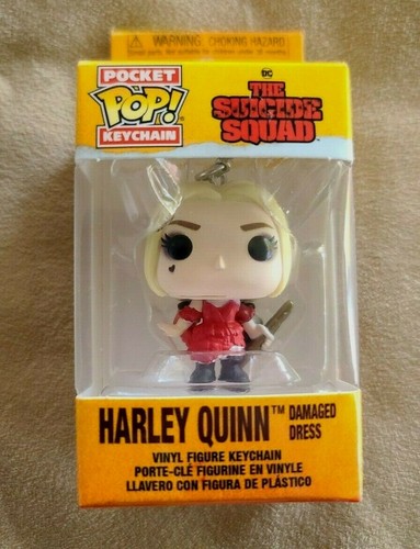 FUNKO POCKET POP! Schlüsselanhänger Suicide Squad Harley Quinn im BESCHÄDIGTEN KLEID NEU 2021