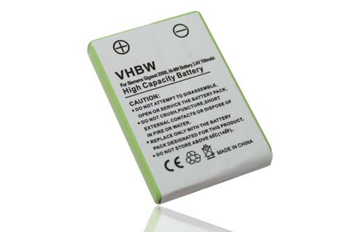 Vhbw Batteria Ricaricabile Per Telefono Fisso Cordless Telia Free 3001/3000 - 700mAh, 2,4V, NiMH