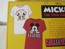 NIB DISNEY ORIGINAL MICKEY MOUSE 2 GRAPHIC T-SHIRTS GIFT SET sz M UNISEX 50