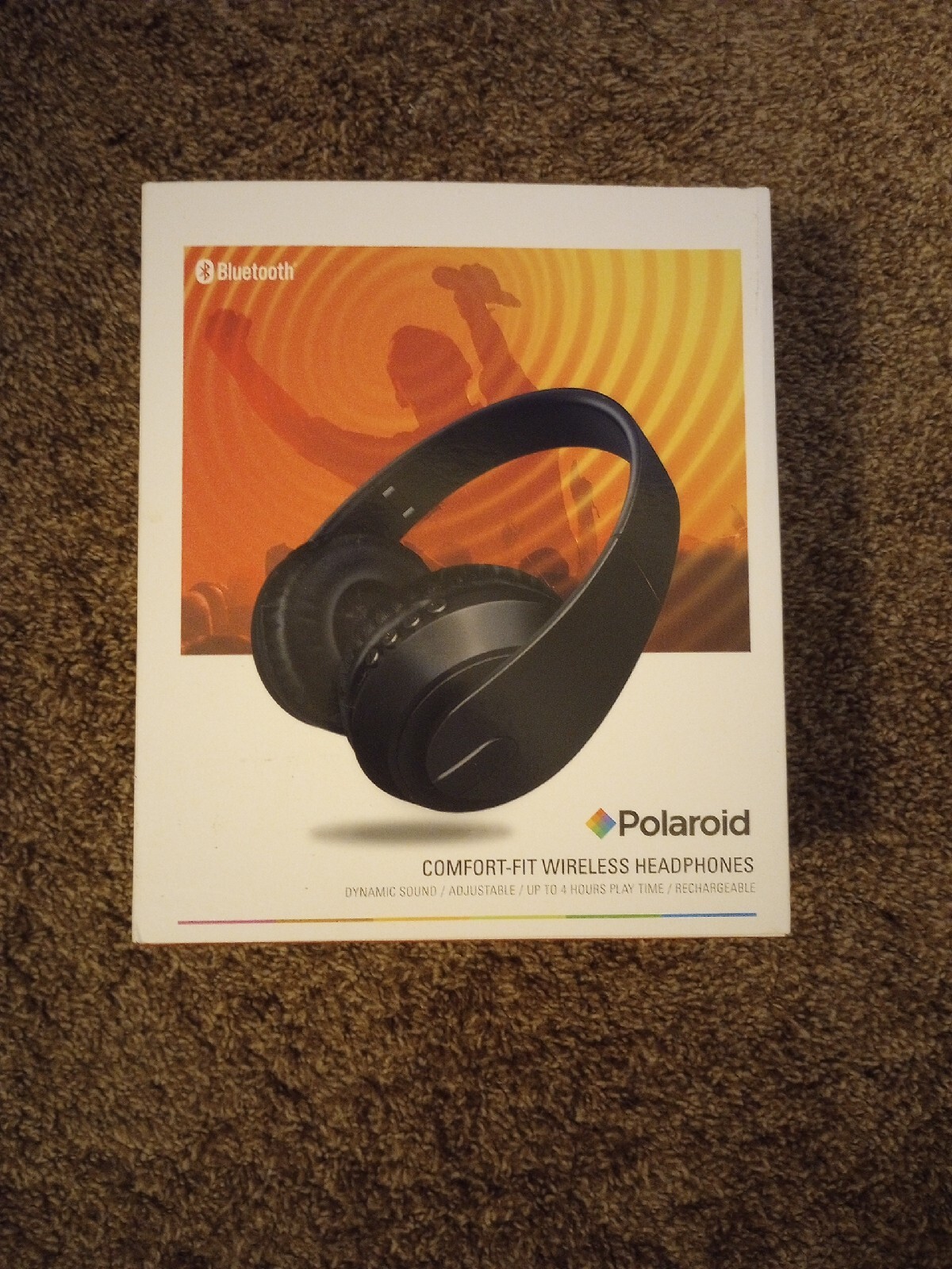 Polaroid Wireless Bluetooth Headphones Comfort-Fit Adjustable Black New-image
