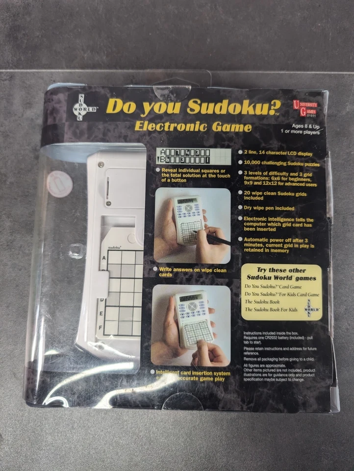 Do You Sudoku? Electronic Hand Held Game LCD Display, Puzzle Game Batteries Inc - Image 2 of 2