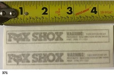 2 Fox Shox Gold / clear sticker Vintage RD400 Yamaha road racing AHRMA Factory 