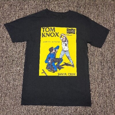 ONEITA Tシャツ SANTA CRUZ Tom Knox 90's Vintage Santa Cruz Tom Knox Cop Beater Skateboard Black T