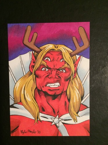 CLEARANCE DC Teen Titans Trigon 1/1 ACEO Original Sketch Card Fan Art