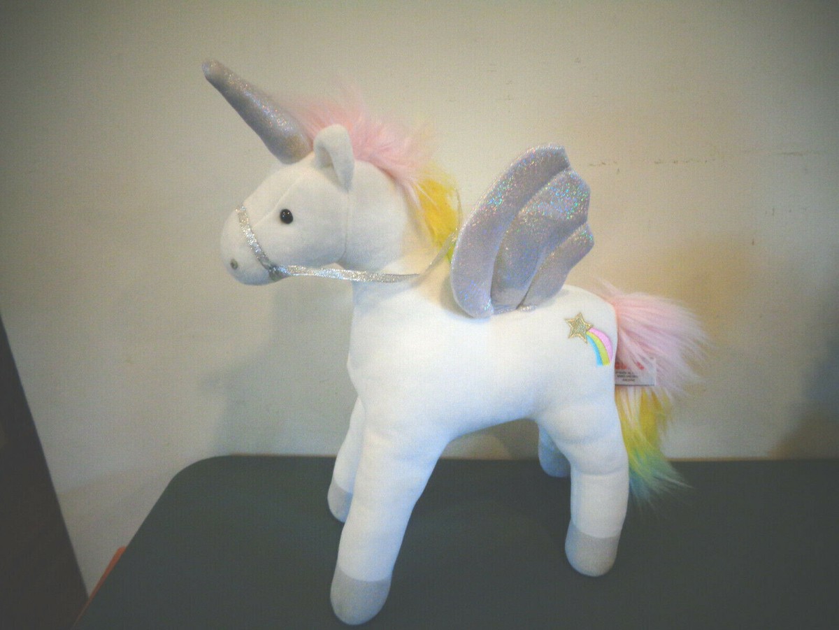 GUND MY MAGICAL SOUND LIGHT UP PEGASUS UNICORN WHITE RAINBOW MANE