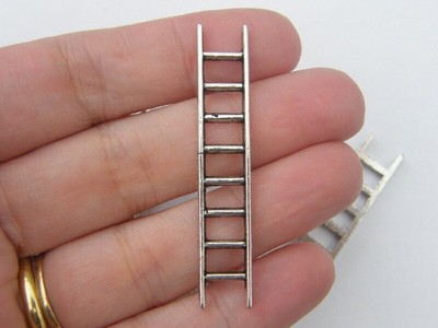 4 Ladder pendants antique silver tone P423 | eBay