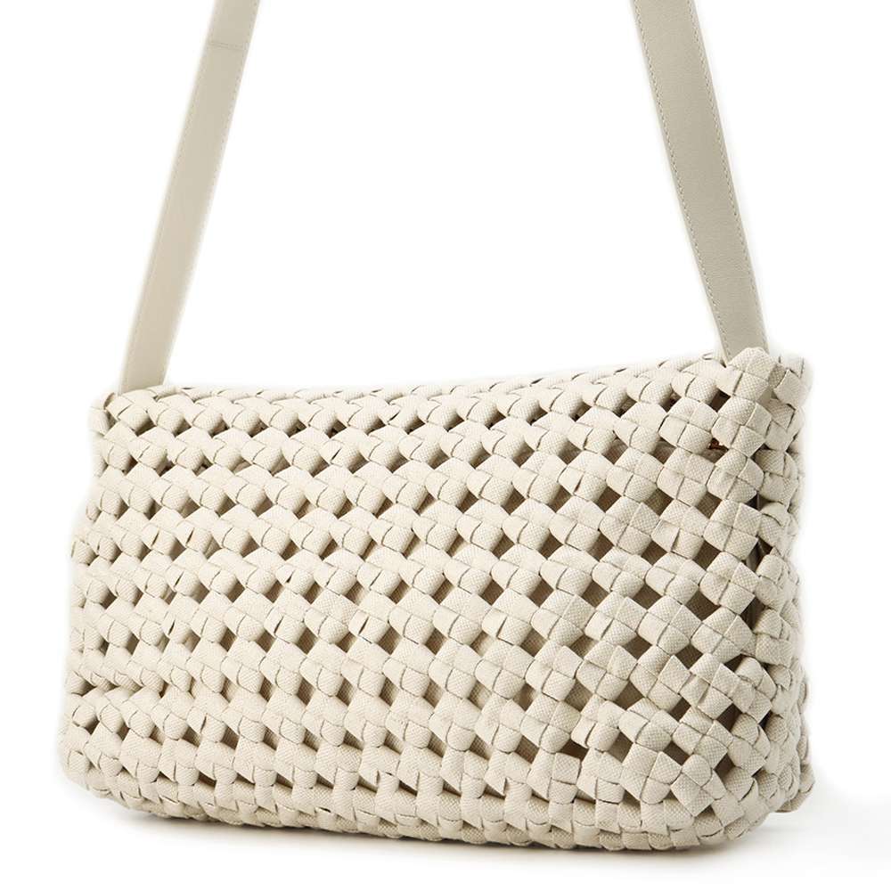 Bottega Veneta Shoulder Bag Canvas/Leather Ivory 603162 | eBay Bottega Veneta Shoulder Bag Canvas/Leather Ivory 603162 | eBay