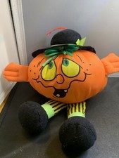 jack o lantern pumpkin plush Stuffed black hat 8