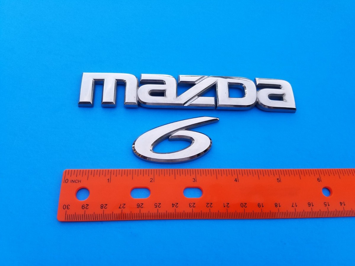 MAZDA旧ロゴライセンスプレート 03 04 05 06 07 08 MAZDA 6 MAZDA6 REAR EMBLEM LOGO BADGE SYMBOL SET