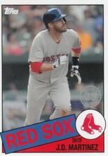 J.D. MARTINEZ TOPPS MINI ON DEMAND 1985 INSERT RED SOX #16 2020 35TH ANNIVERSARY