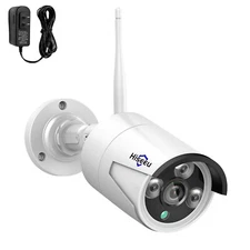 Hiseeu 5MP Bullet WiFi Security Camera Add on NVR System One Way Audio Camera