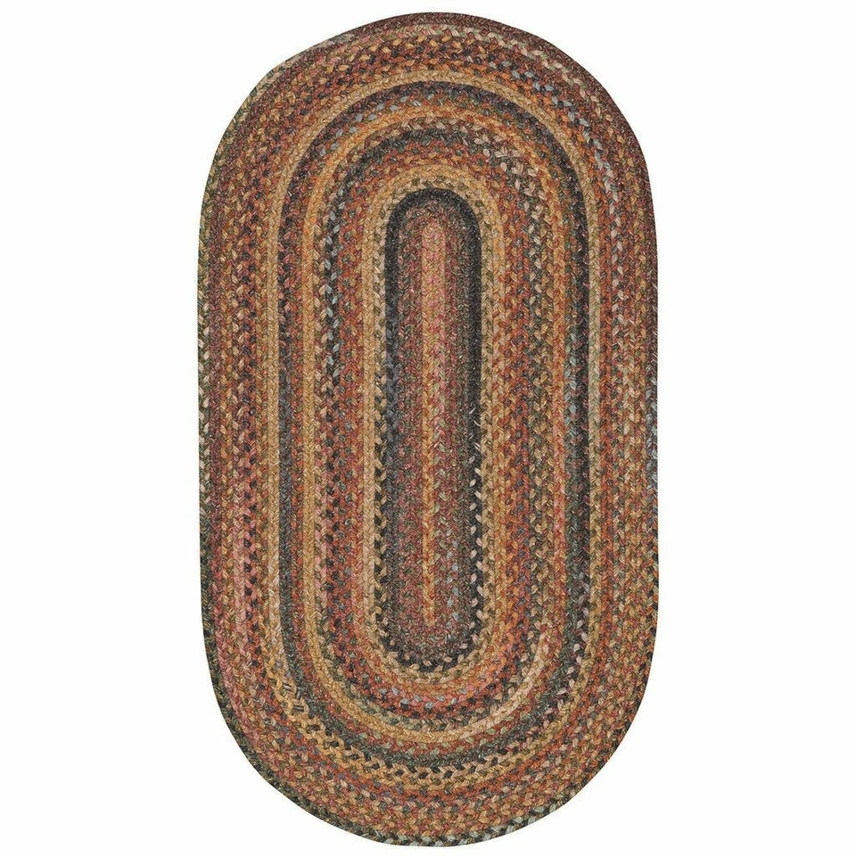 Capel Rugs Kill Devil Hill Wool Country Braided Oval Area Rug Antique Multi #900 - Image 3 of 4