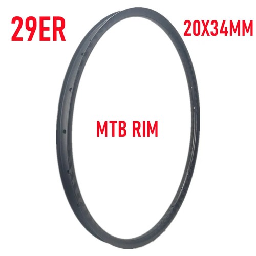MTB Mountain Bike 29er 20*34mm Carbon Rim 3K Twill Glossy Disc Brake Wheel - Picture 1 of 14