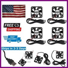 4-Pack 50mm USB Brushless Cooling Fans - 4200 RPM for Convenient Replacement